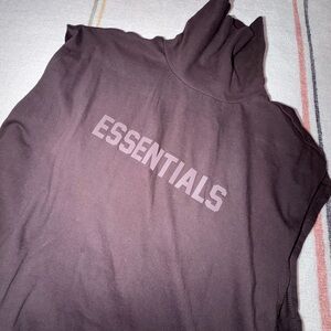 Essentials Taupe Turtleneck Midi Dress